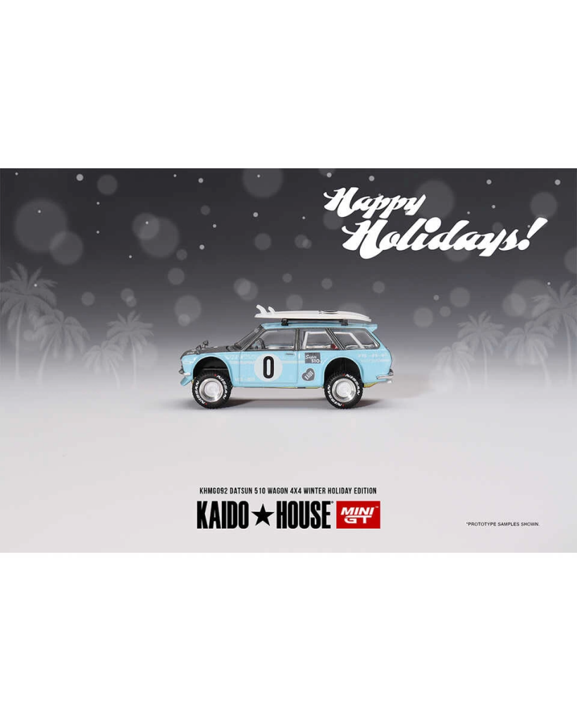 Mini GT 1/64 Datsun Kaido 510 Wagon 4x4 Winter Holiday Edition Mini GT 1/64 Datsun Kaido 510 Wagon 4x4 Winter Holiday Edition