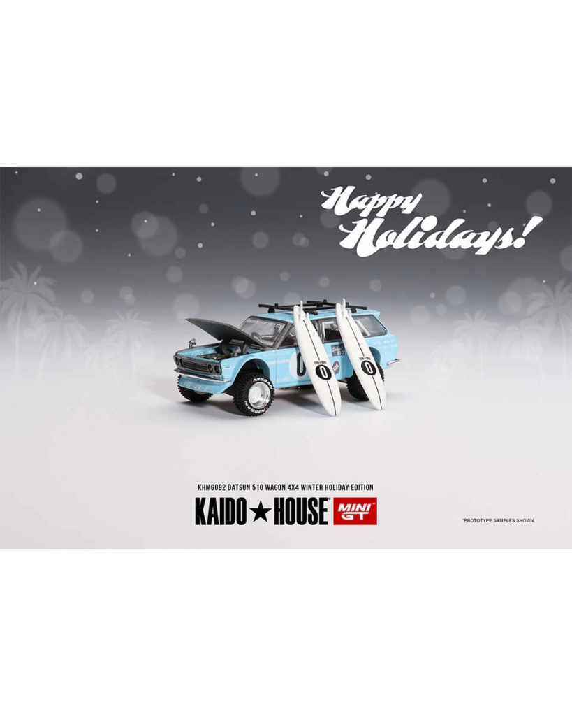 Mini GT 1/64 Datsun Kaido 510 Wagon 4x4 Winter Holiday Edition Mini GT 1/64 Datsun Kaido 510 Wagon 4x4 Winter Holiday Edition