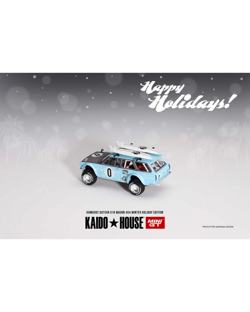 Mini GT 1/64 Datsun Kaido 510 Wagon 4x4 Winter Holiday Edition Mini GT 1/64 Datsun Kaido 510 Wagon 4x4 Winter Holiday Edition