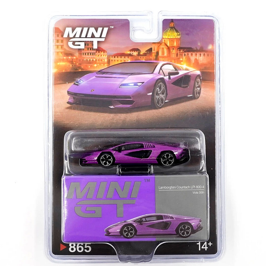 Mini GT 1/64 Lamborghini Countach LPI 800-4 Viola 30th - Blister