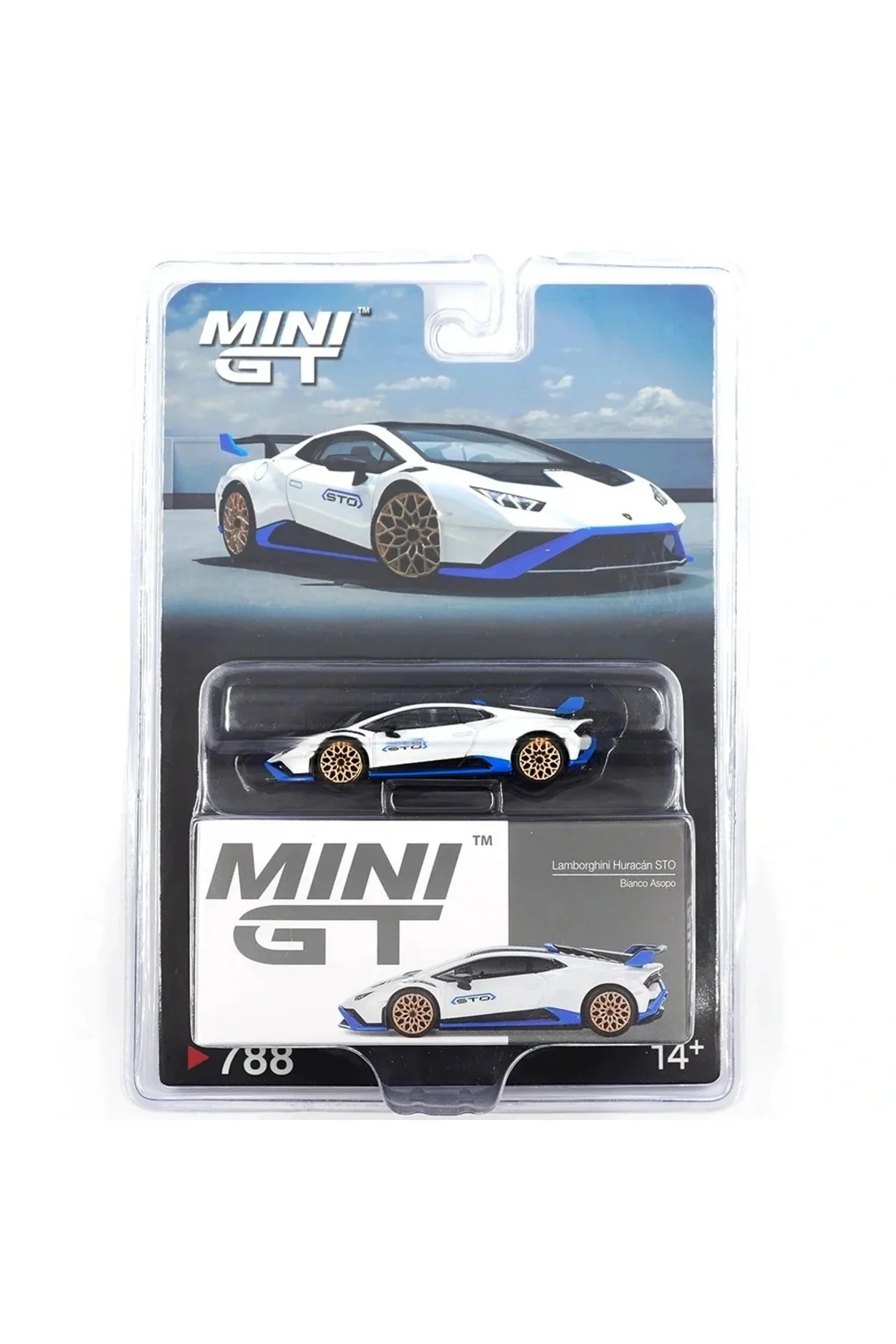 Mini GT 1/64 Lamborghini Huracán STO Bianco Asopo - Blister Paket