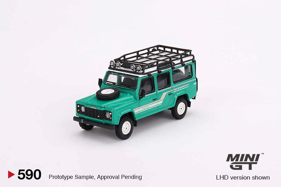 Mini GT 1/64 Land Rover Defender 110 1985 County Station Wagon Tr