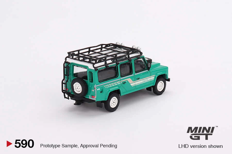 Mini GT 1/64 Land Rover Defender 110 1985 County Station Wagon Tr