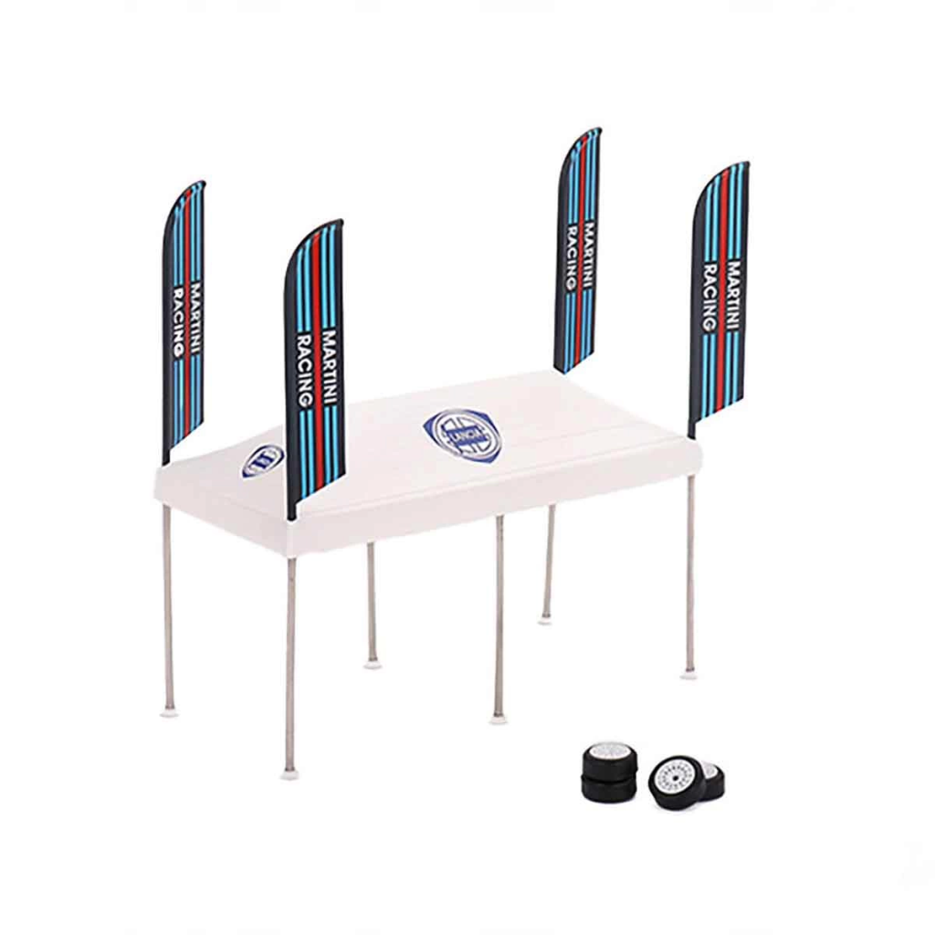 Mini GT 1:64 Martini Racing Paddock Servis Çadırı Seti Mini GT 1:64 Martini Racing Paddock Servis Çadırı Seti