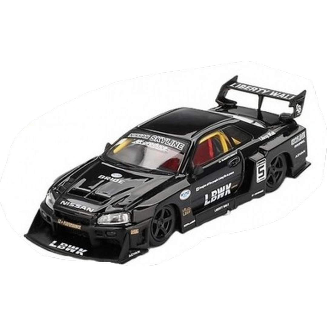 Mini GT 1/64 Nissan LB-ER34 Super Silhouette SKYLINE Black - Blis