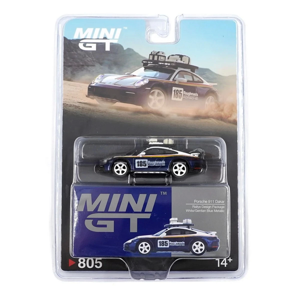 Mini GT 1/64 Porsche 911 Dakar Rallye Design Package White/Gentia Mini GT 1/64 Porsche 911 Dakar Rallye Design Package White/Gentia