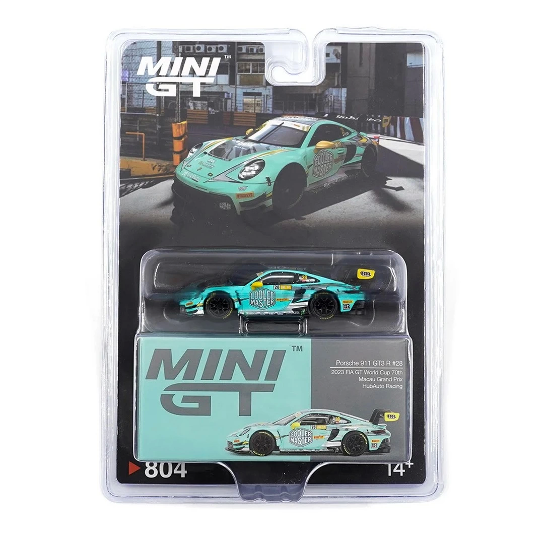 Mini GT 1/64 Porsche 911 GT3 R HubAuto Racing 2023 FIA GT World C