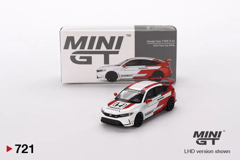 Mini GT Honda Civic Type R #2 2023 Pace Car White 721