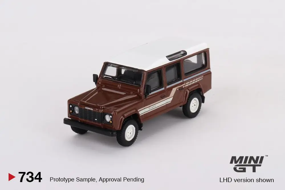 Mini GT Land Rover Defender 110 1985 County Station Wagon Russet 