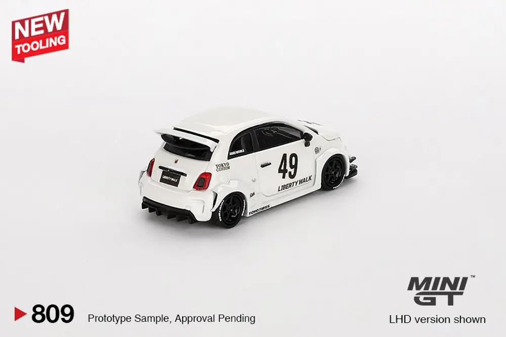 Mini GT LB-WORKS x Abas Works ABARTH 595 Gara White 809
