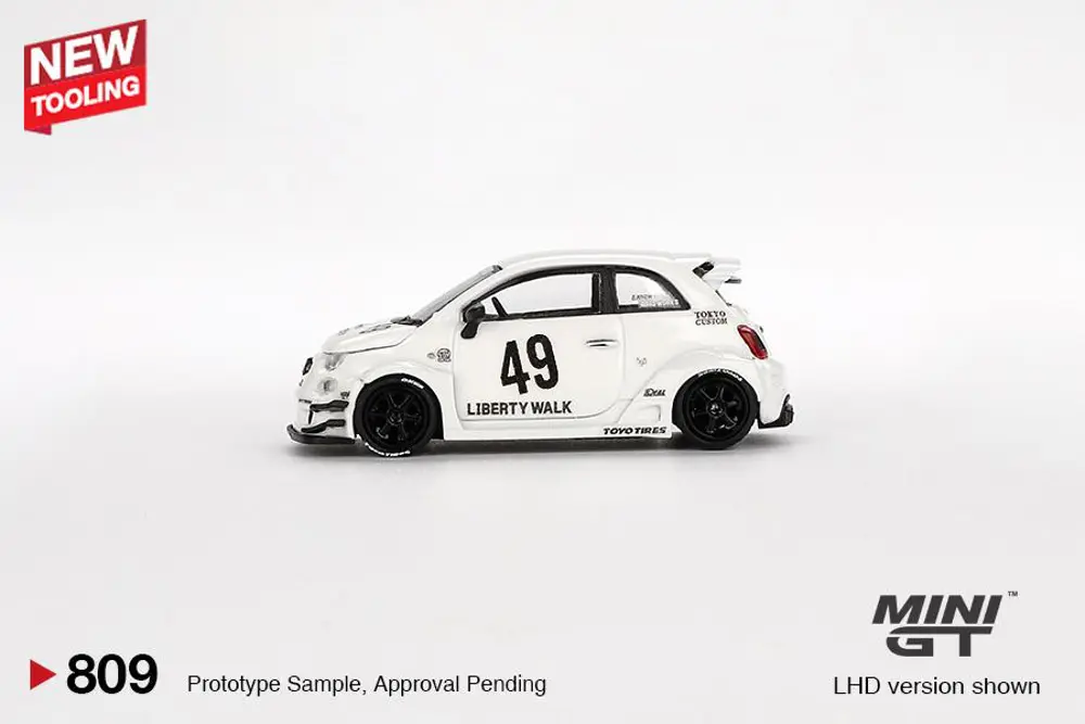 Mini GT LB-WORKS x Abas Works ABARTH 595 Gara White 809