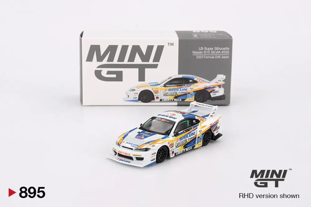 Mini GT Nissan LB-Super Silhouette S15 SILVIA #555 2023 Formula D