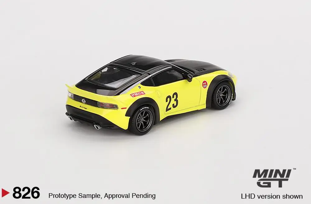 Mini GT Nissan Z LB★NATION WORKS Ikazuchi Yellow 826