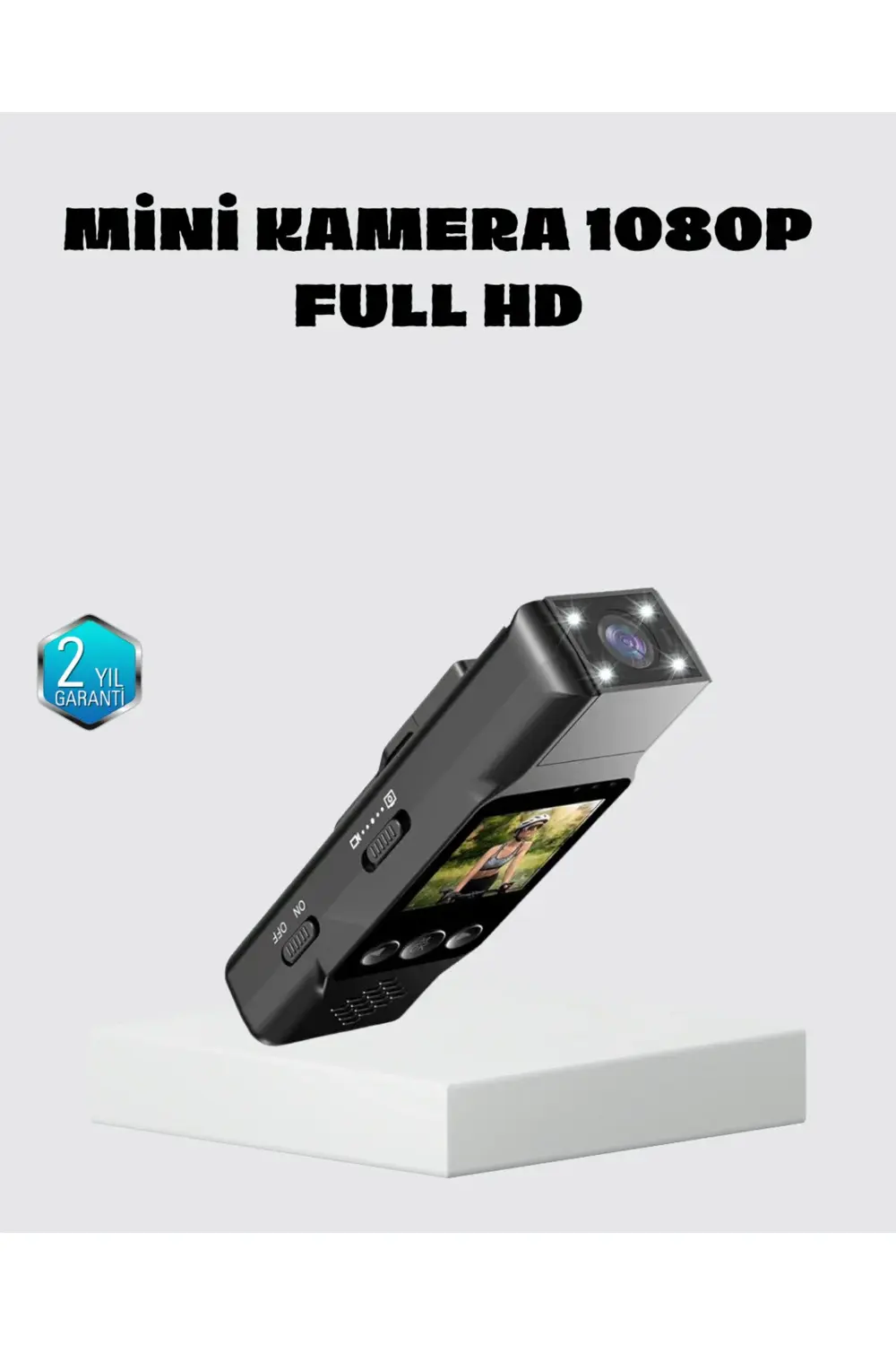 Mini Güvenlik Kamerası 1080P 3MP Fotoğraf 180° Ayarlanabilir Lens