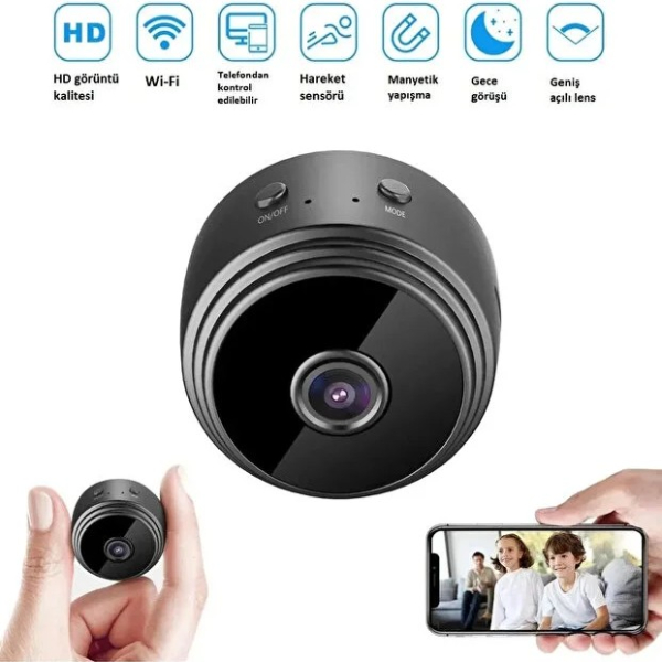 Mini HD Wi-Fi Kablosuz Güvenlik Kamerası Ev ve Ofis İçin