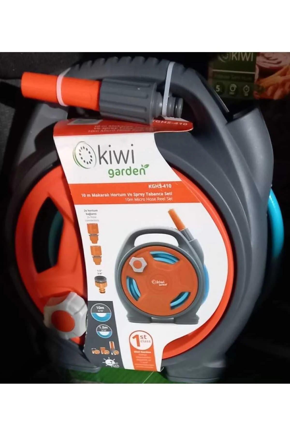 Mini Hortum Makarası Seti ve Sprey Sulama Başlığı (10 m)
