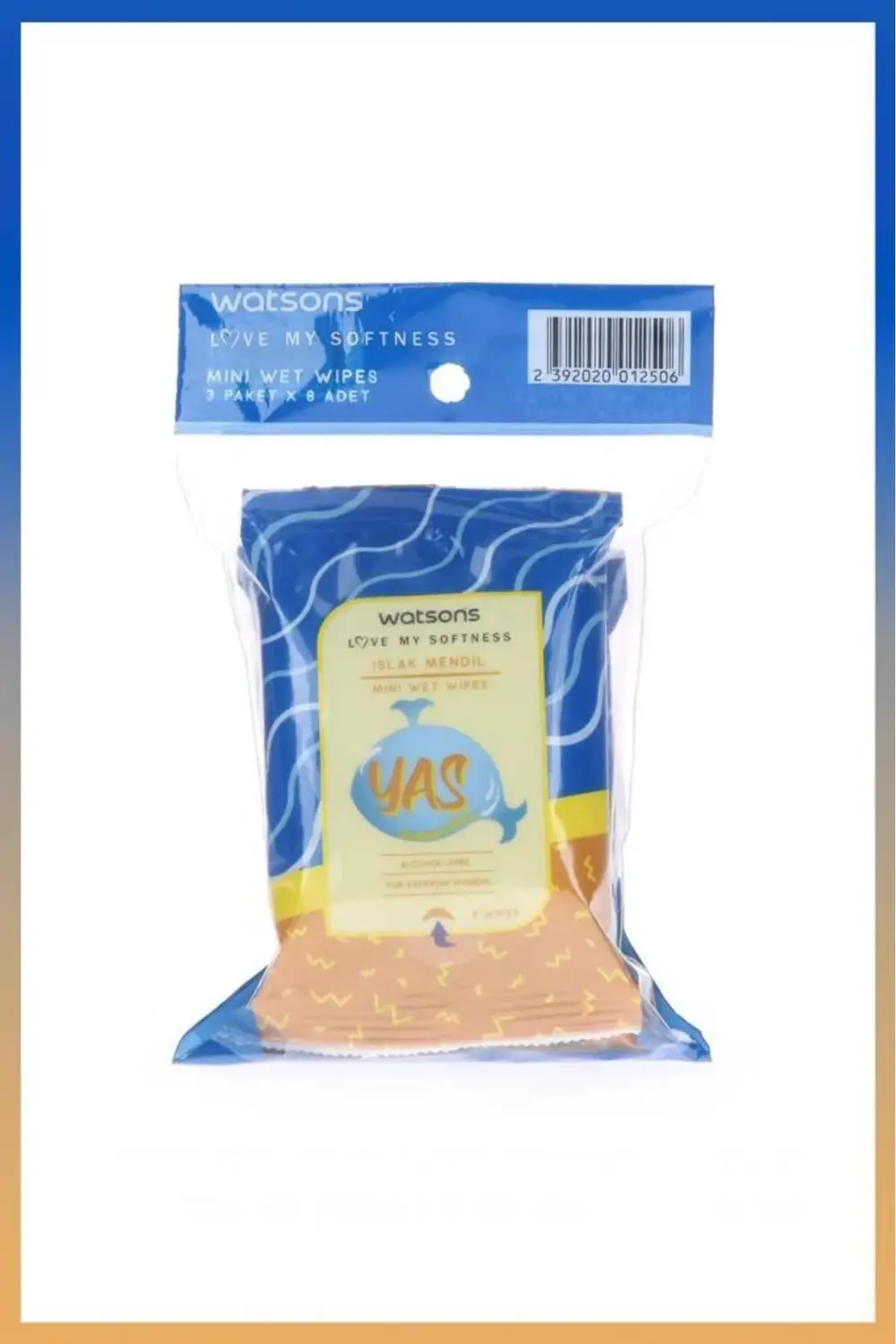 Mini Islak Mendil Yas Okyanus Kokulu 3X8 Adet