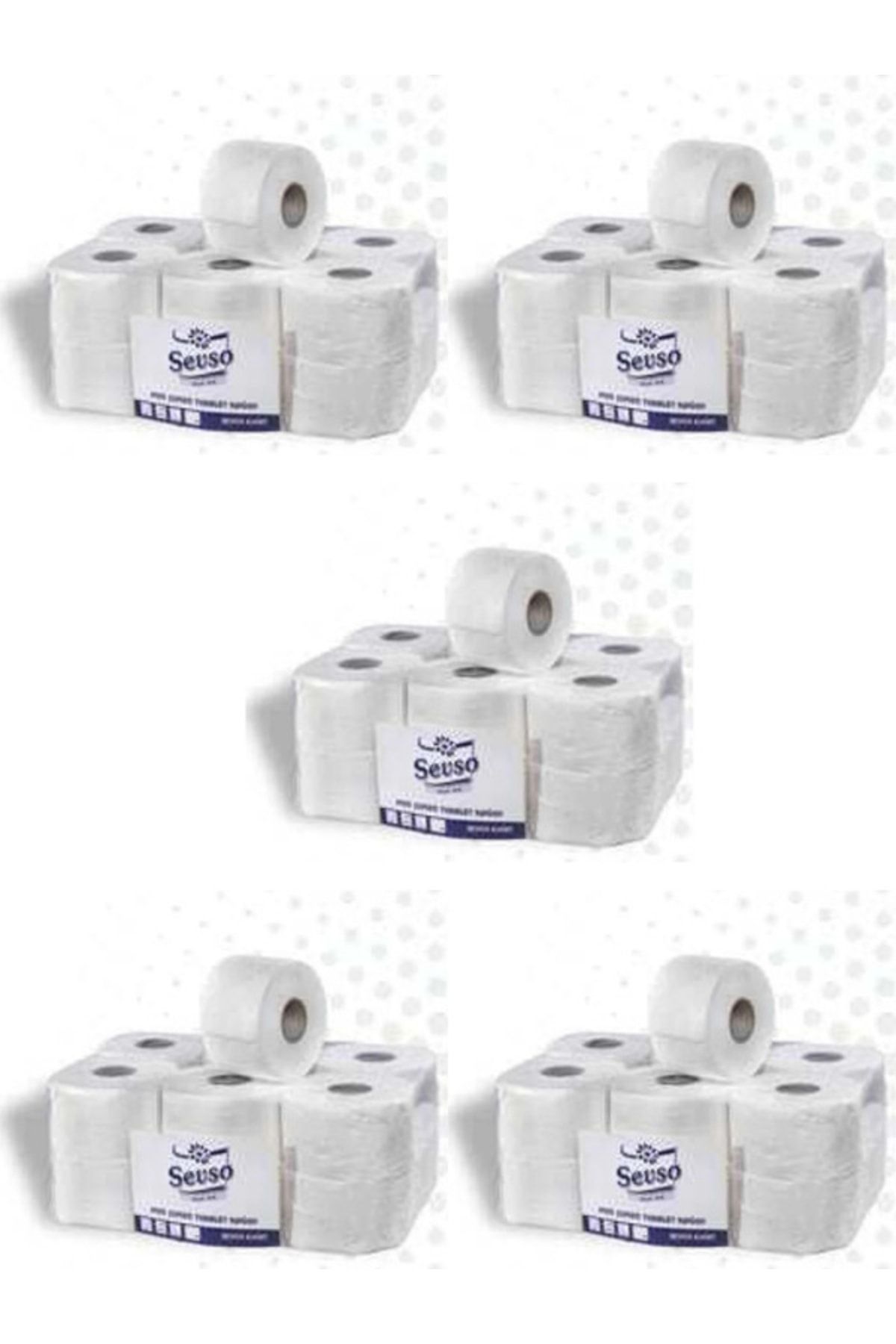Sevso Mini Jumbo Tuvalet Kağidi 12 Rulo X 5 Koli 60 Rulo Set