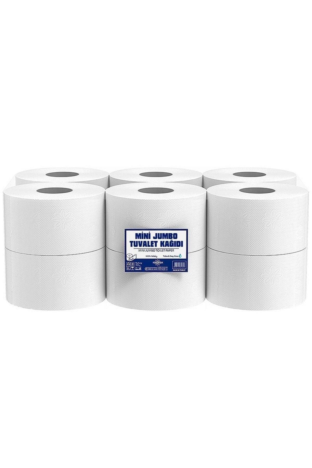 Doku Ambalaj Mini Jumbo Tuvalet Kağidi 12 Rulo 3 Kg ( Alttan Çekmeli)