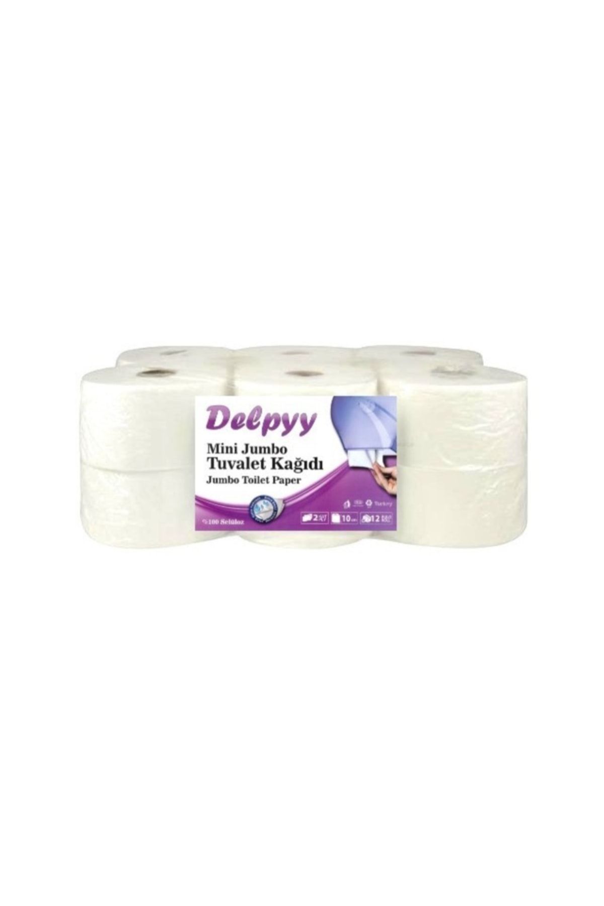 Delpyy Mini Jumbo Tuvalet Kağidi 12 Rulo 2,5 Kg