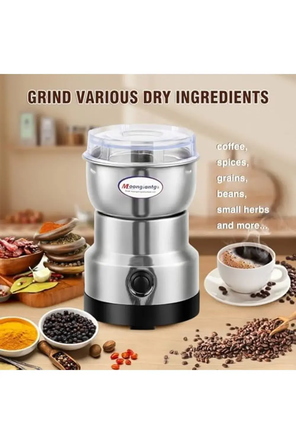 Mini Kahve Öğütücü Elektrikli 10s Hızlı Öğütücü Çok İşlevli Parça