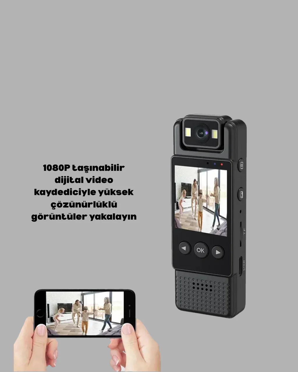 Mini Kamera 1080p Full Hd Döner Lens Taşınabilir - Lisinya