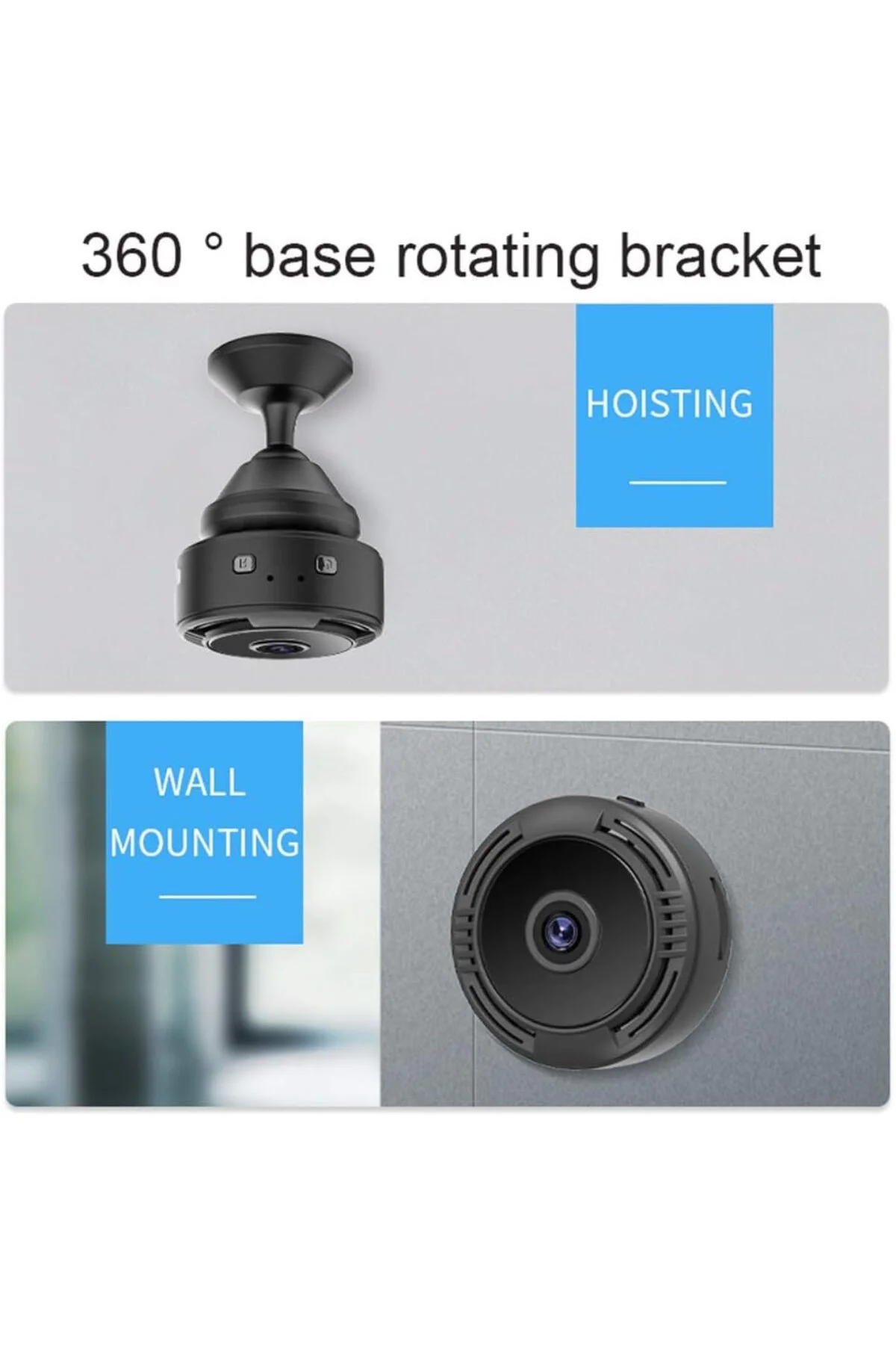 Mini Kamera, 1080P HD Mini Güvenlik Kamerası Uzun Pil Ömrü WiFi Mini Kamera Canlı Mobil Uygula