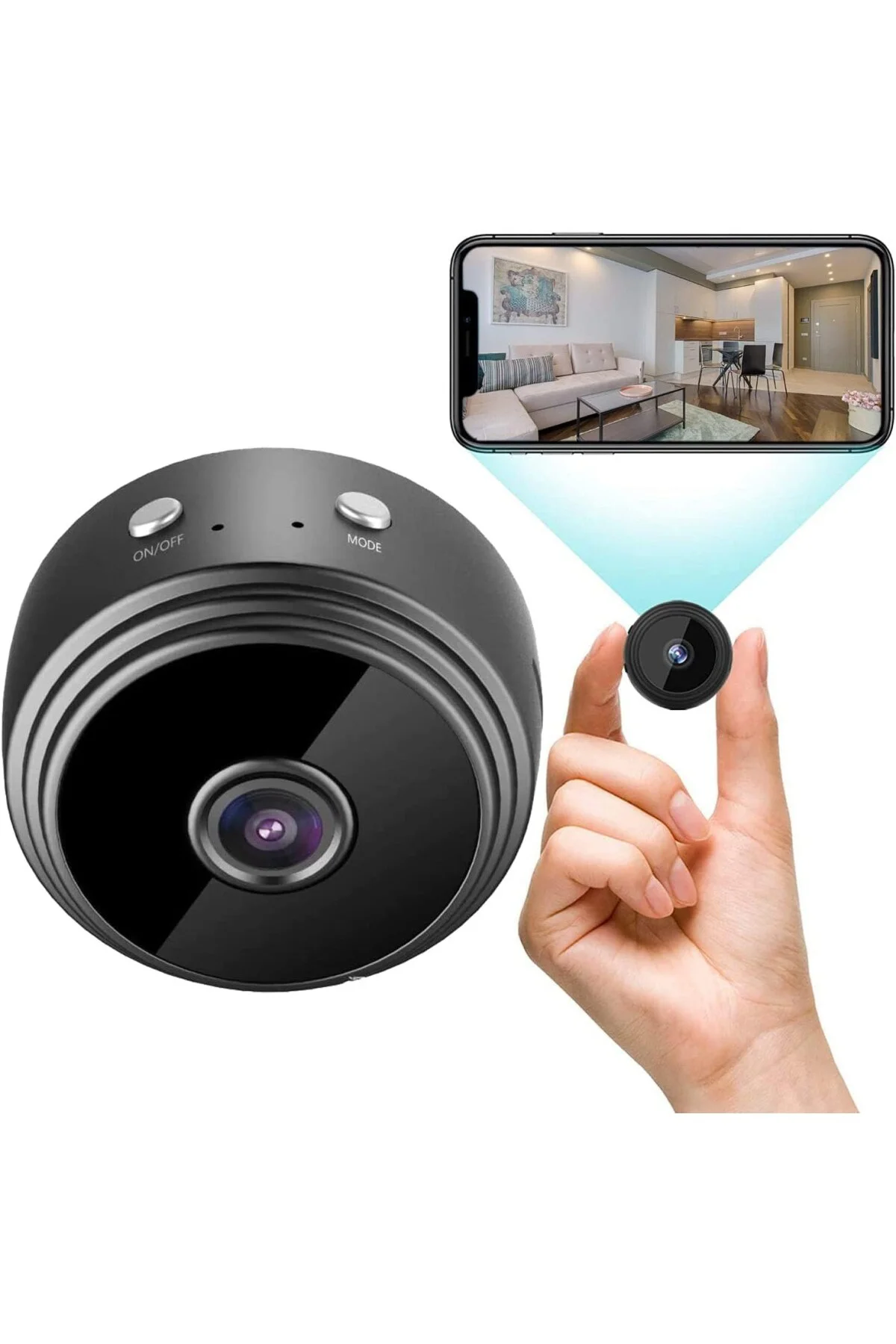 Mini Kamera, 1080P HD Mini Güvenlik Kamerası Uzun Pil Ömrü WiFi Mini Kamera Canlı Mobil Uygula
