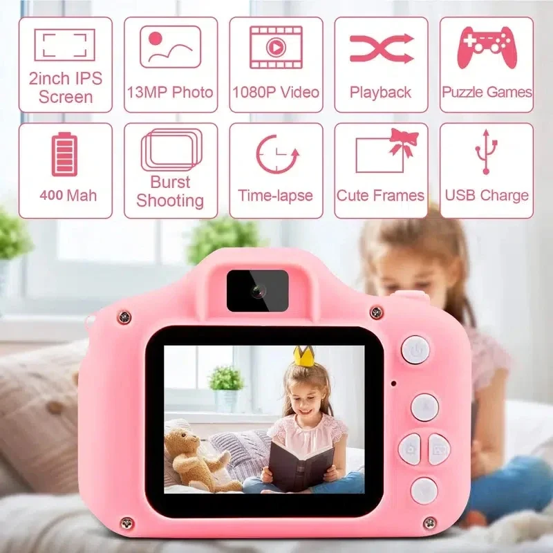 Mini Kamera Fotoğraf Makinesi Pembe