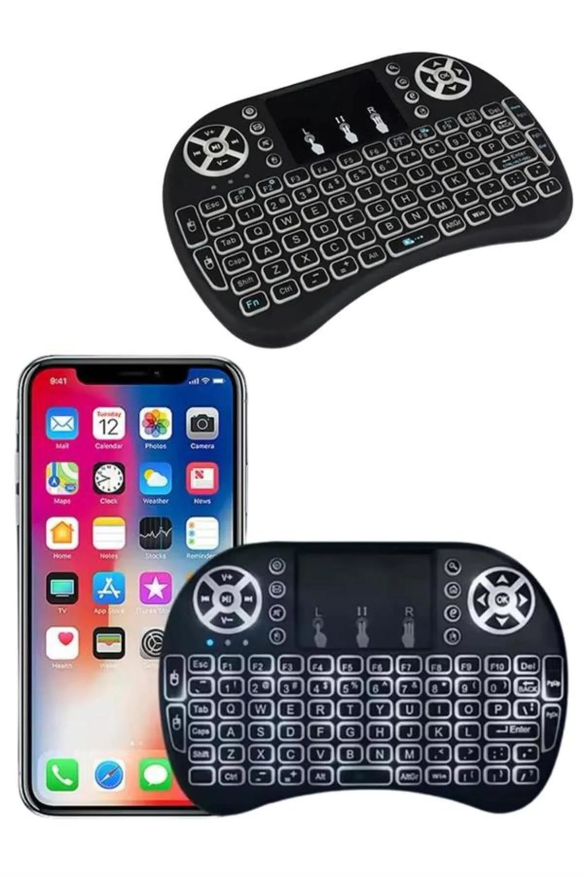 Mini Klavye Gaming Pc Playstation Ledli Mouse Rgb Mouse Bluetooth