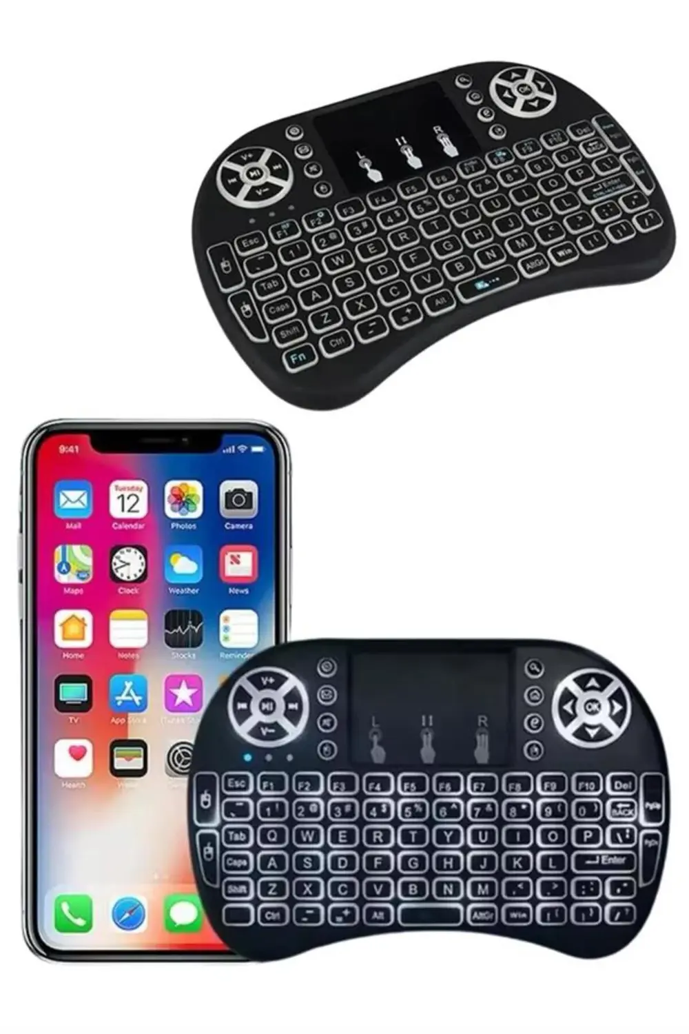 Mini Klavye Gaming Pc Playstation Ledli Mouse Rgb Mouse Bluetooth