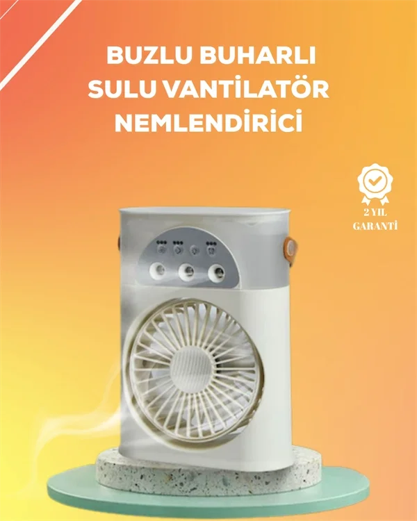 Mini Klima Fan | USB'li, 7 Renk Gece Işığı, 3'ü 1 Arada Fonksiyon Fiyatı, Yorumları ve Özellikleri