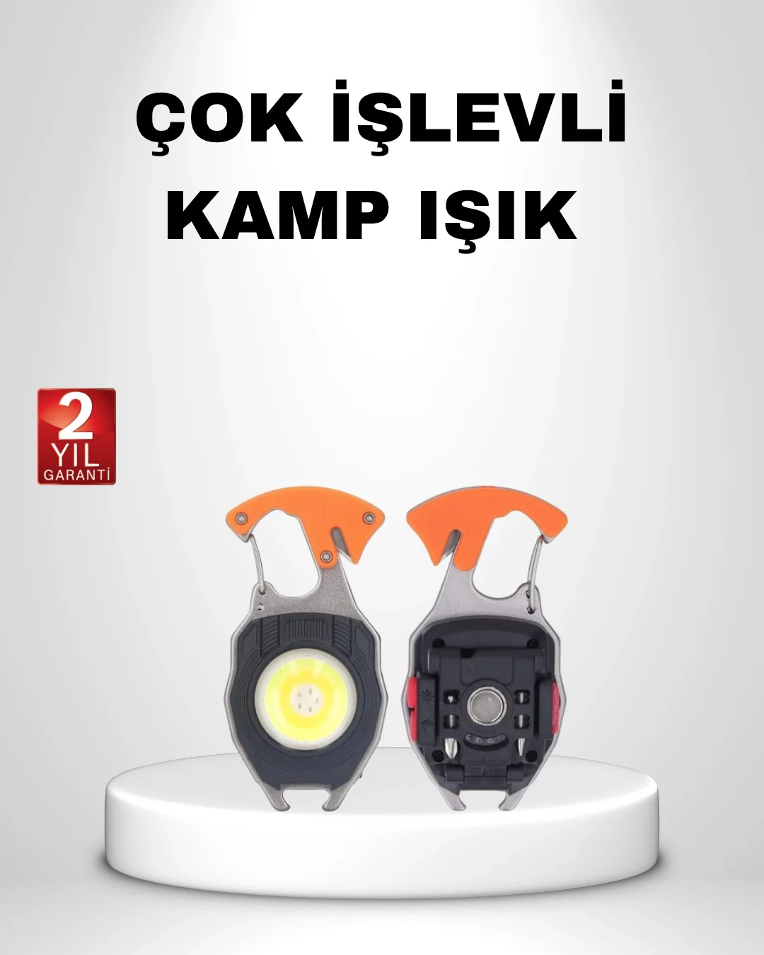 Mini LED Anahtarlık Fener – Şişe Açacağı, Tornavida, Düdük ve USB
