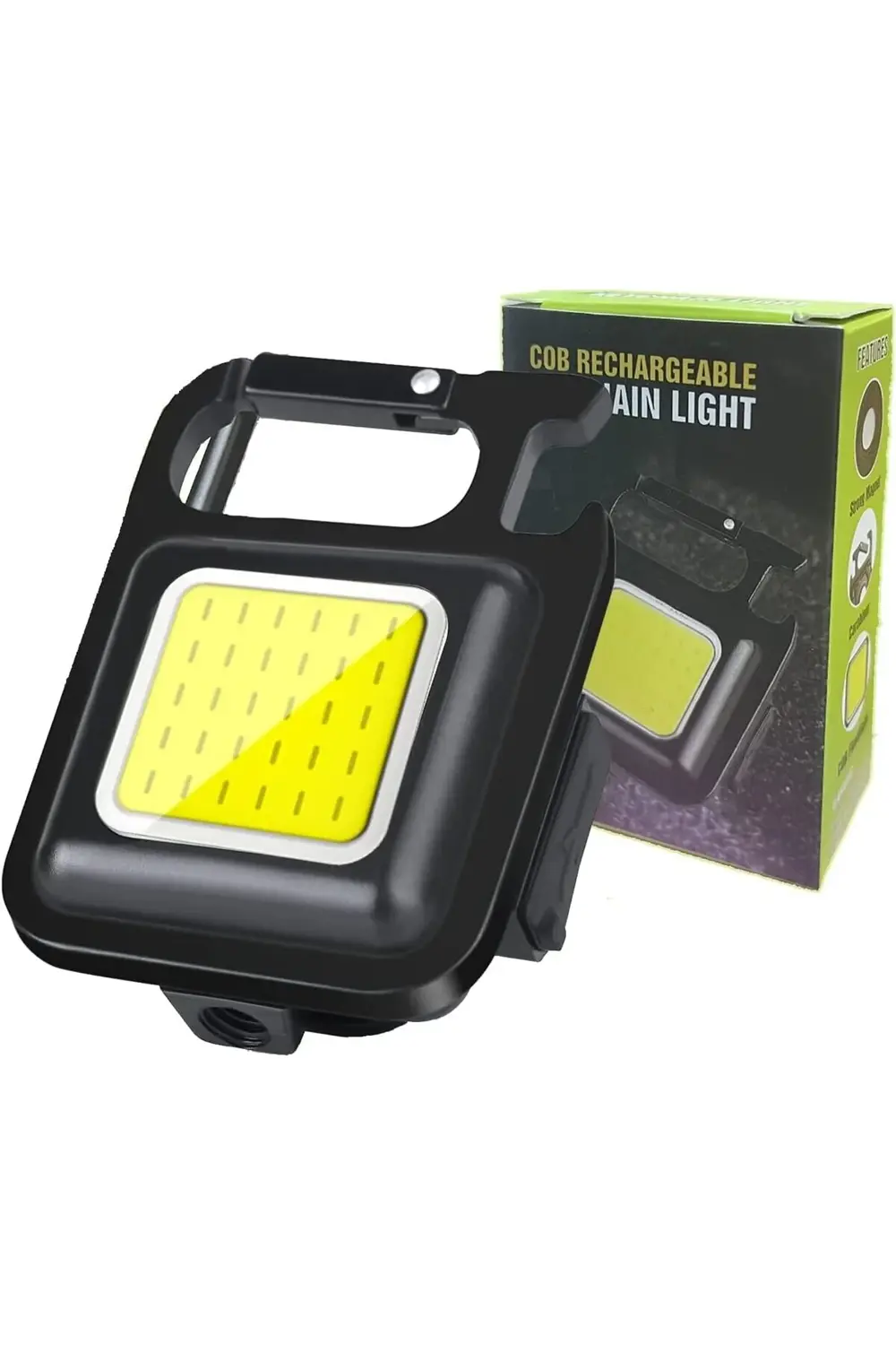 Mini LED COB El Feneri - 30 LED Şarj Edilebilir Anahtarlık, Çok F