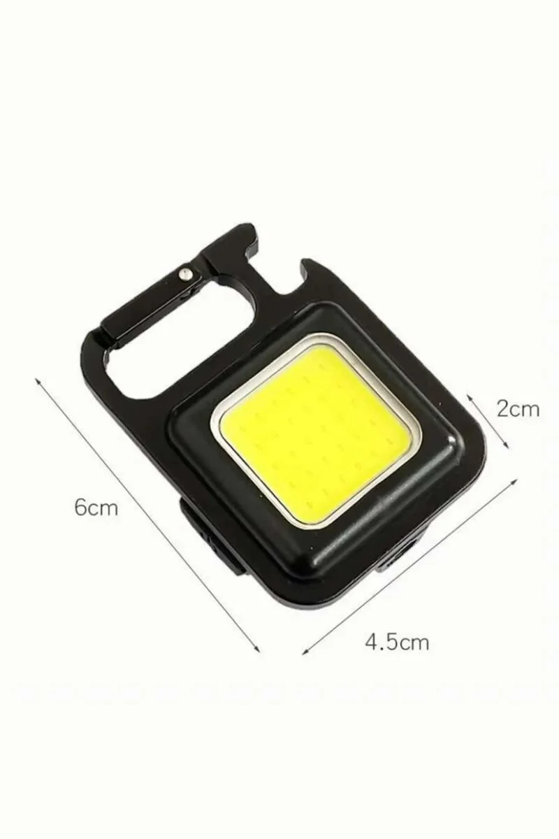 Mini LED Kamp Çadır Lambası - Şarjlı El Feneri, Mıknatıslı Anahtarlık