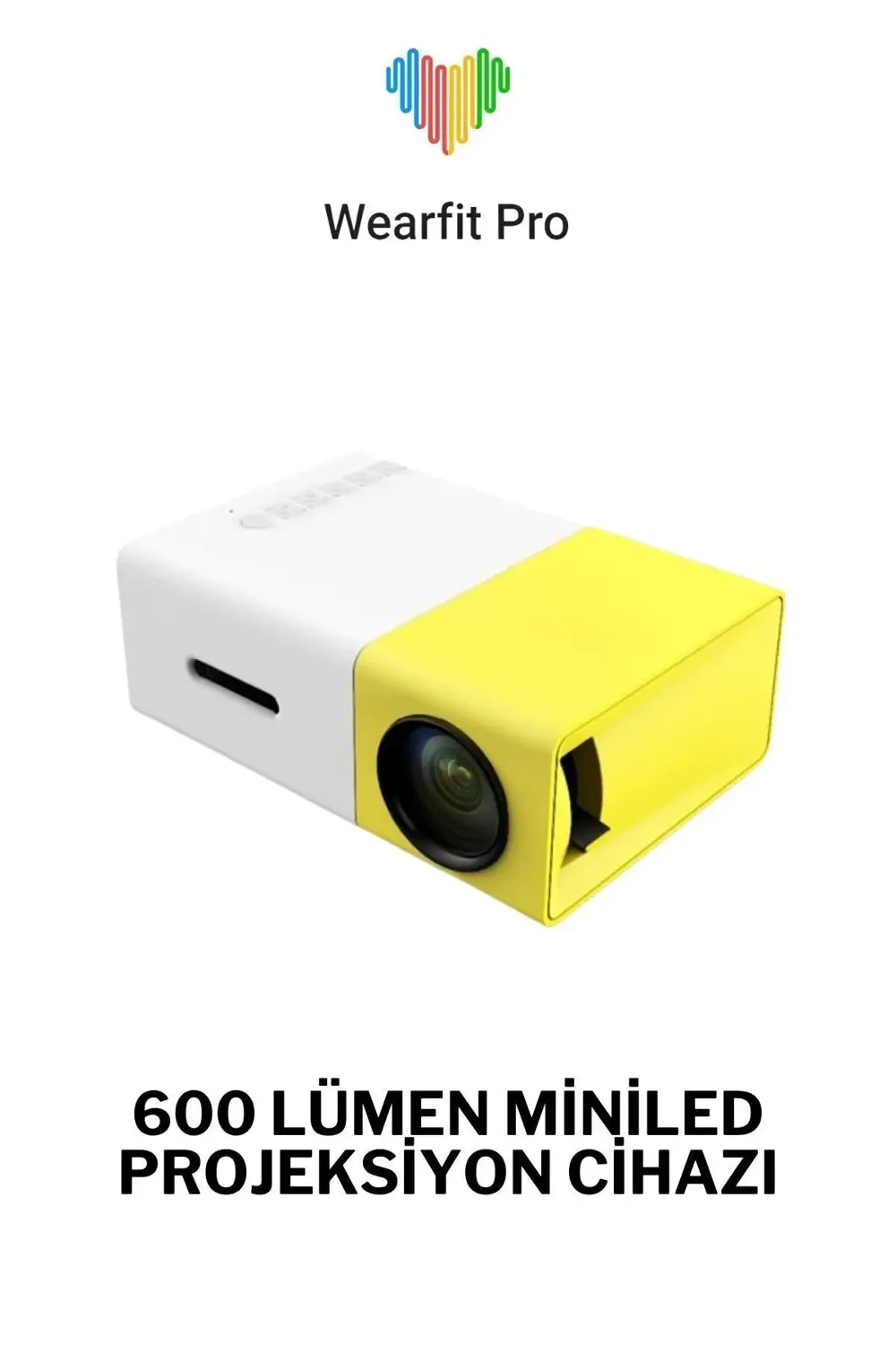 Mini LED Projeksiyon Cihazı 600 Lümen Ev Sinema Sistemi Hdmi USB