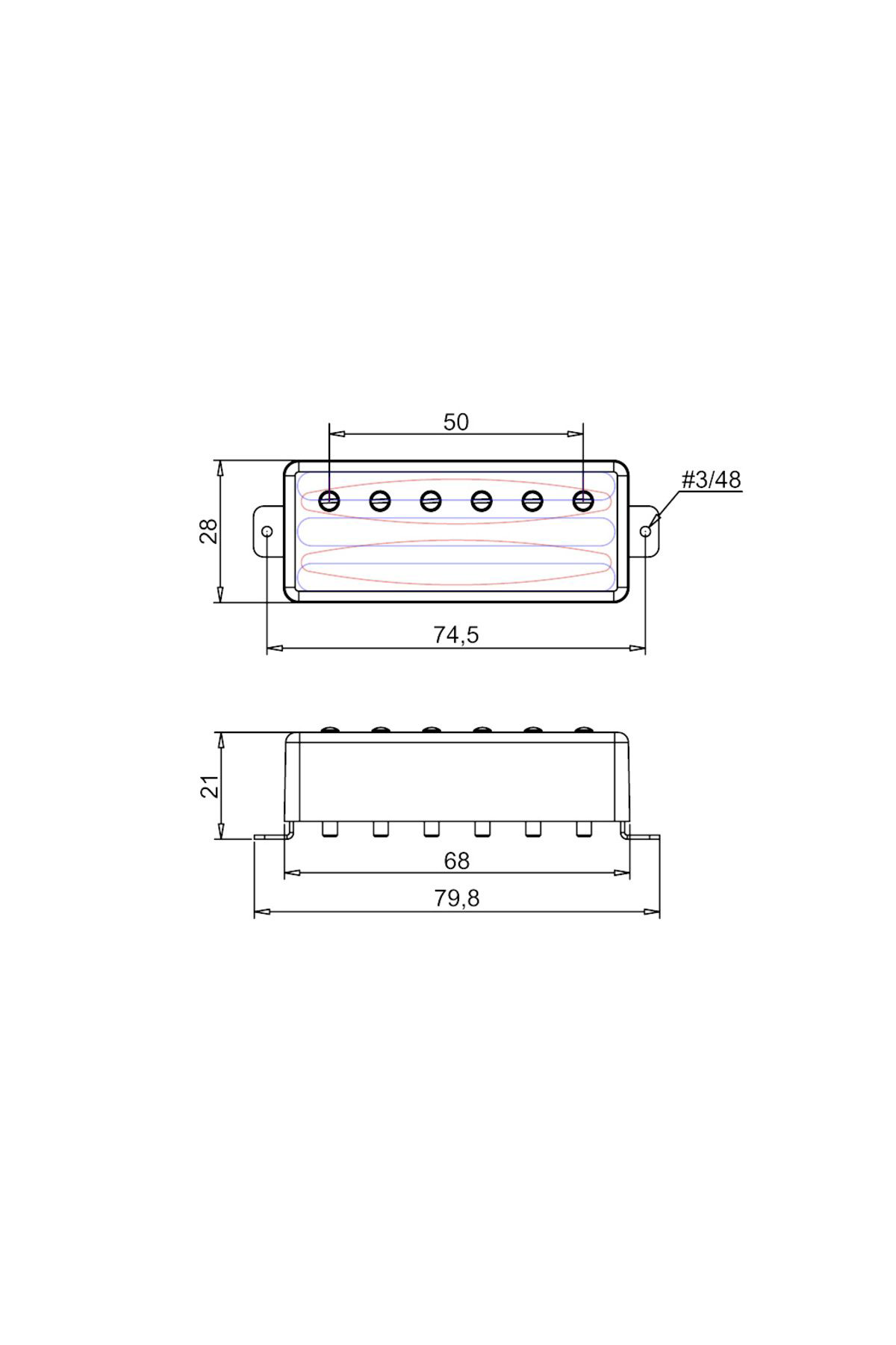Artec Mini Lp Series Mvdc Ceramic Bar Magnet Bridge Humbucker Manyetik Artec Mini Lp Series Mvdc Ceramic Bar Magnet Bridge Humbucker Manyetik