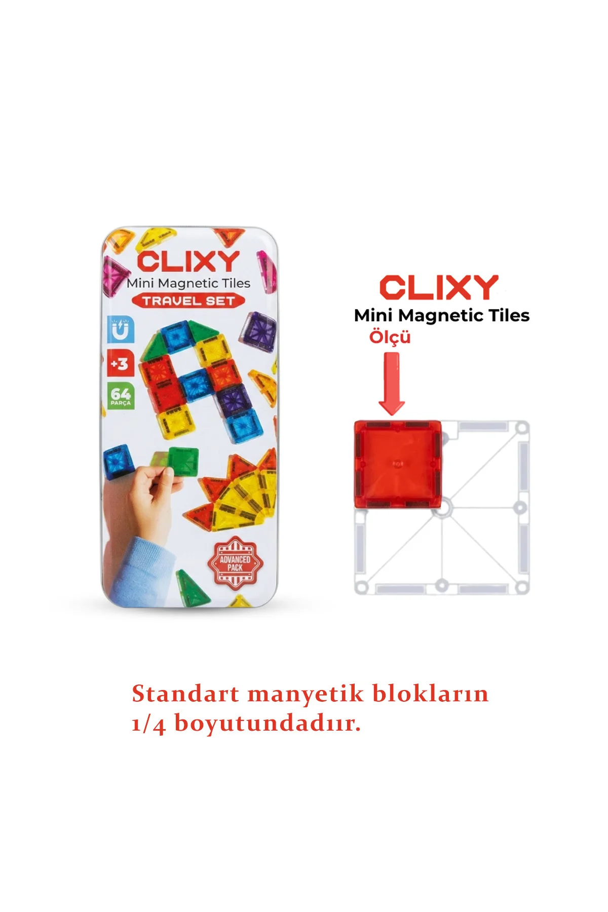 Mini Manyetik Bloklar 64 Parça Travel Set