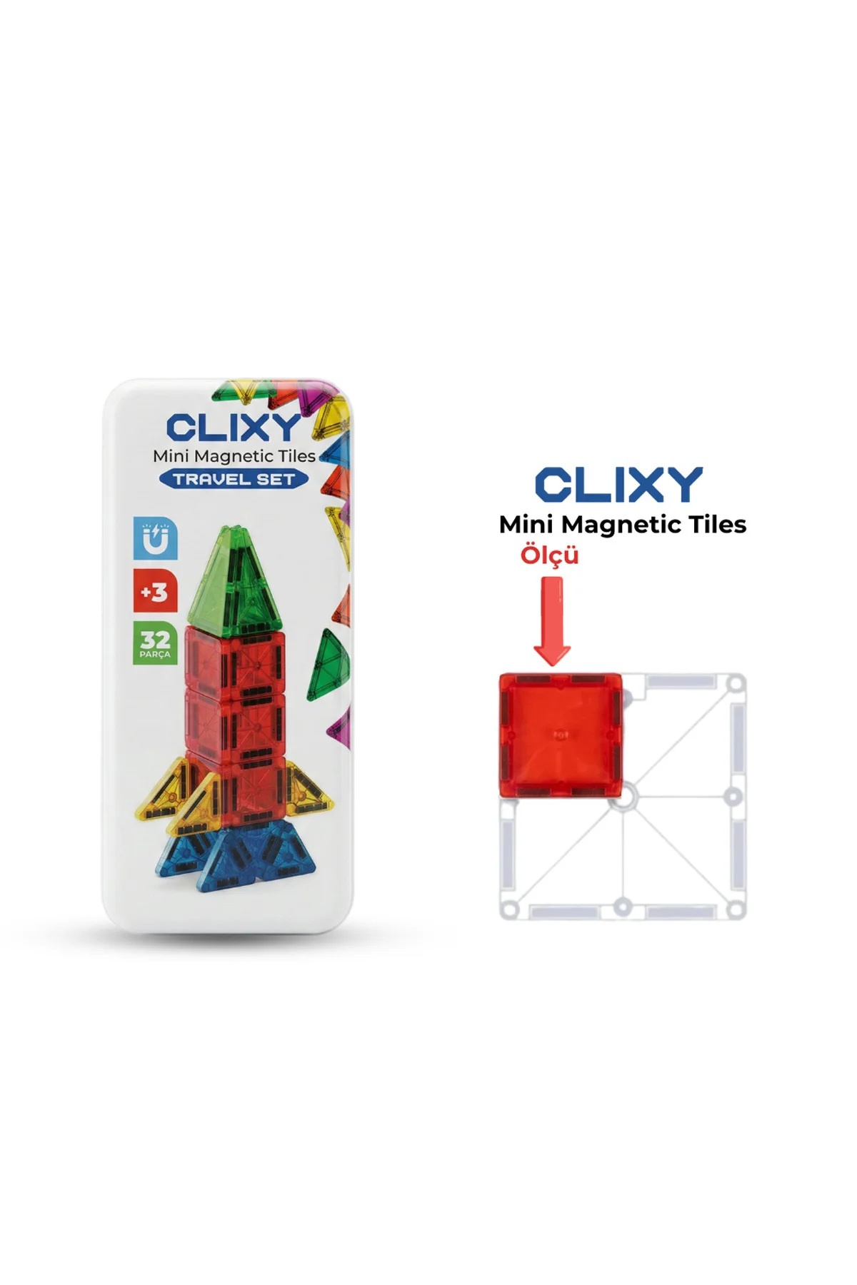 Mini Manyetik Bloklar 32 Parça Travel Set
