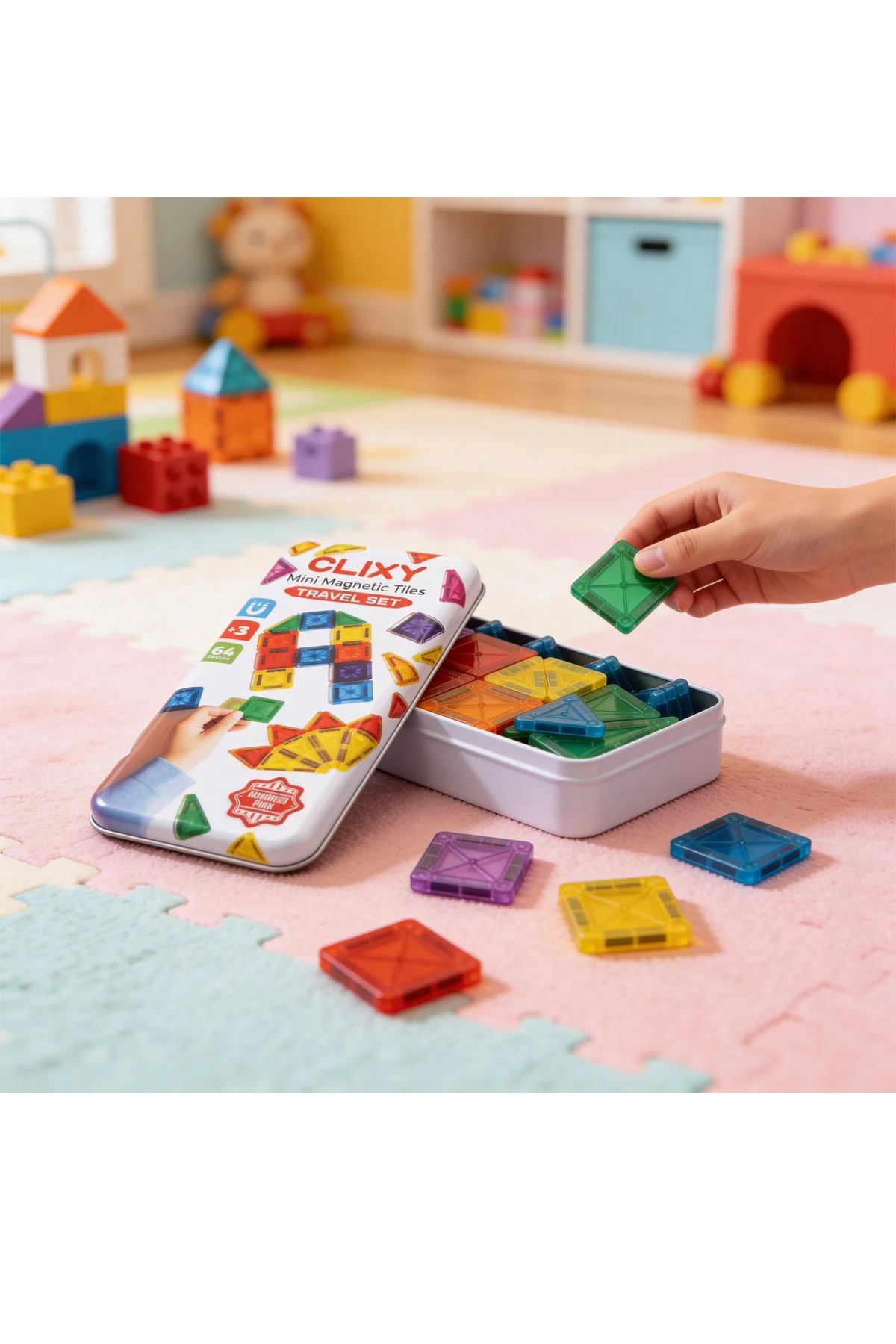 Mini Manyetik Bloklar 64 Parça Travel Set