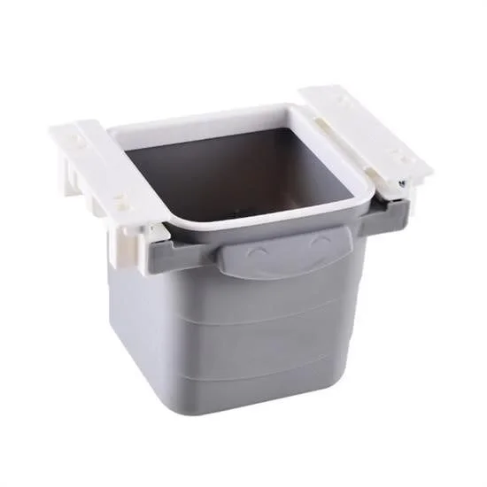 Mini Masa Çöp Kovası Plastik Tezgah Altı Geri Çekilebilir Yapışka