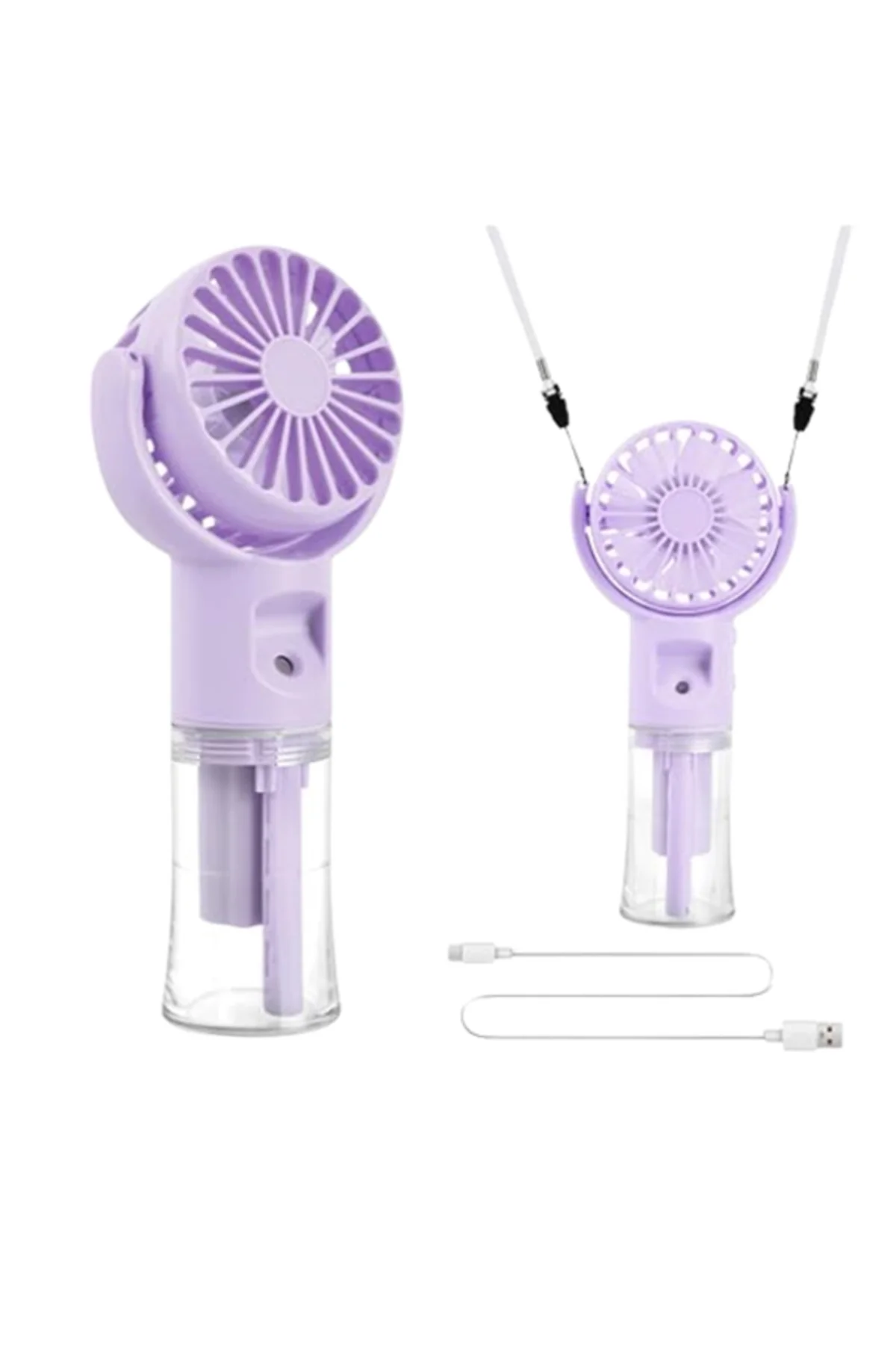 Mini Masaüstü ve El Tipi Buğu Fanı – Su Depolu, Şarj Edilebilir, 
