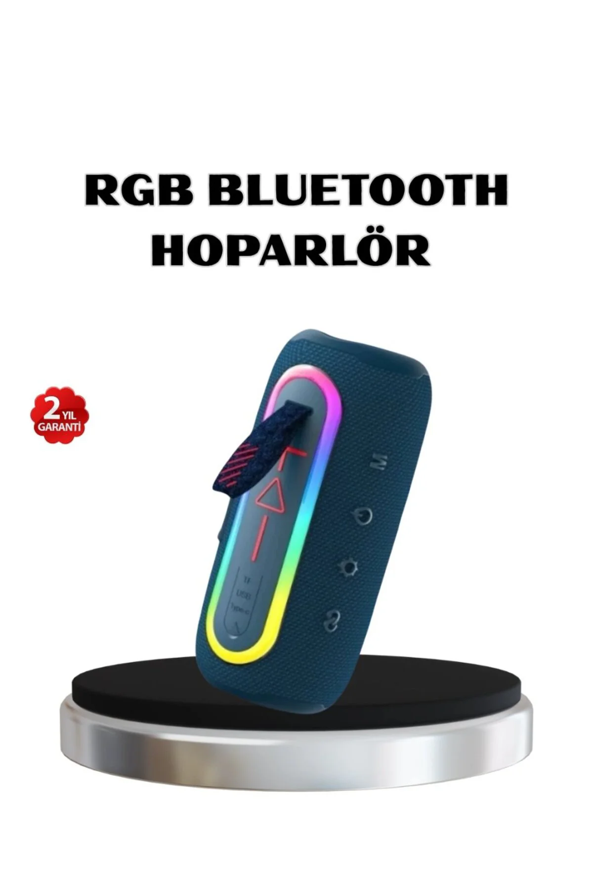 Mini Mavi Bluetooth Hoparlör Şık Görünüm Ve Taşınabilir Güçlü Ses