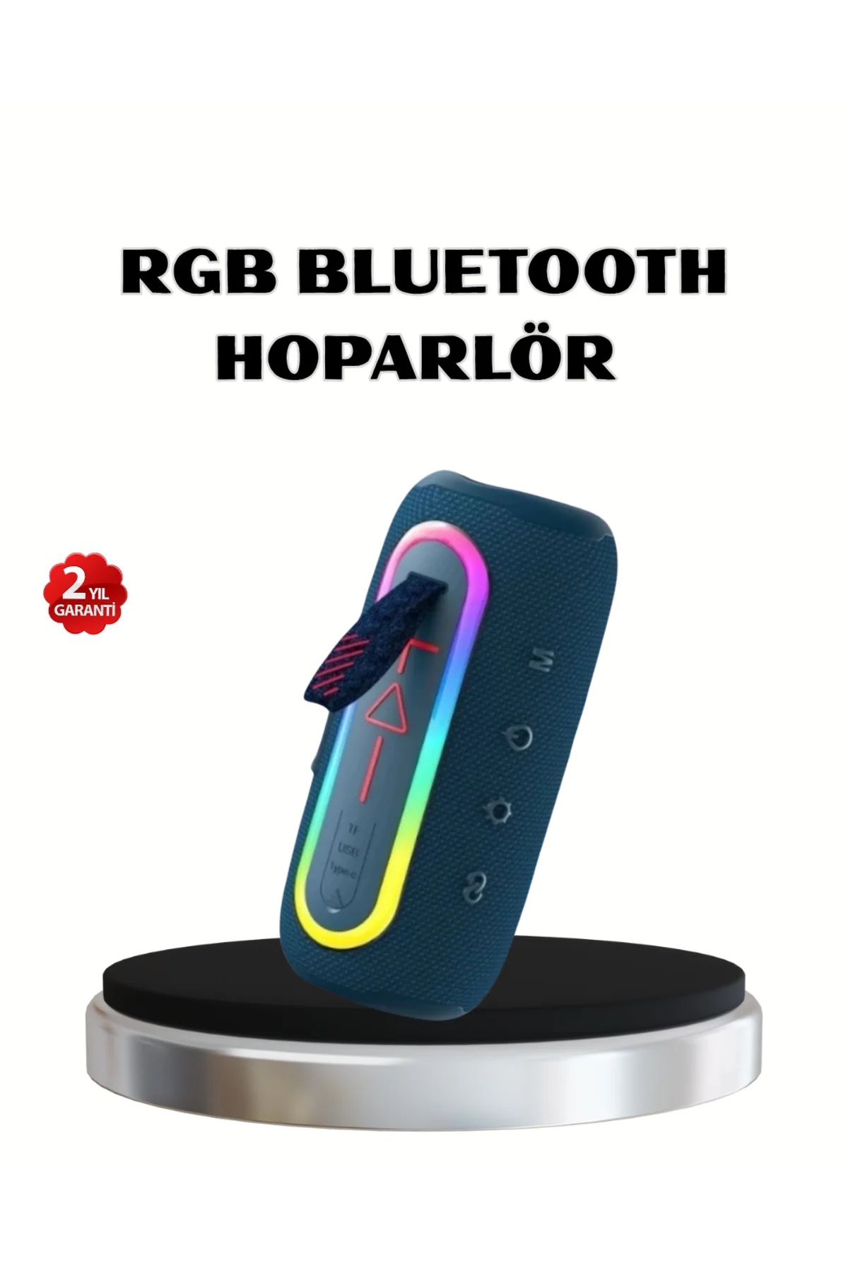 Mini Mavi Bluetooth Hoparlör Şık Görünüm ve Taşınabilir Güçlü Ses