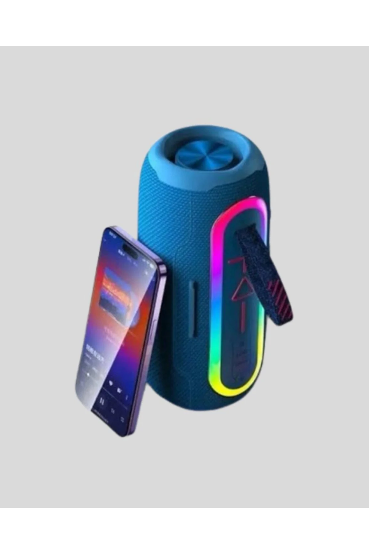 Mini Mavi Bluetooth Hoparlör Şık Görünüm Ve Taşınabilir Güçlü Ses