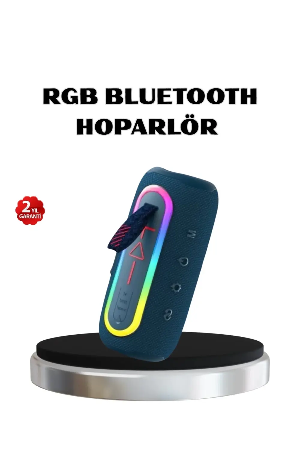Mini Mavi Bluetooth Hoparlör Şık Görünüm ve Taşınabilir Güçlü Ses