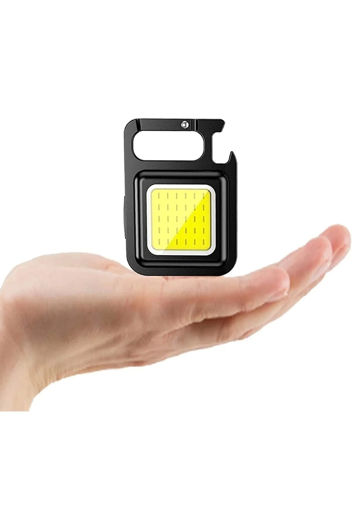 Mini Metal LED El Feneri, Anahtarlık, Su Geçirmez, Mıknatıslı, USB Şarjlı