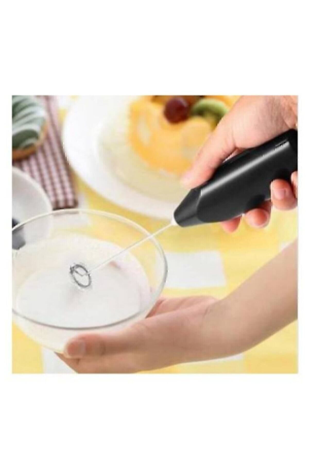 Mini Mikser Kahve Süt Köpürtücü Karıştırıcı Cappucino Mixer Pilli