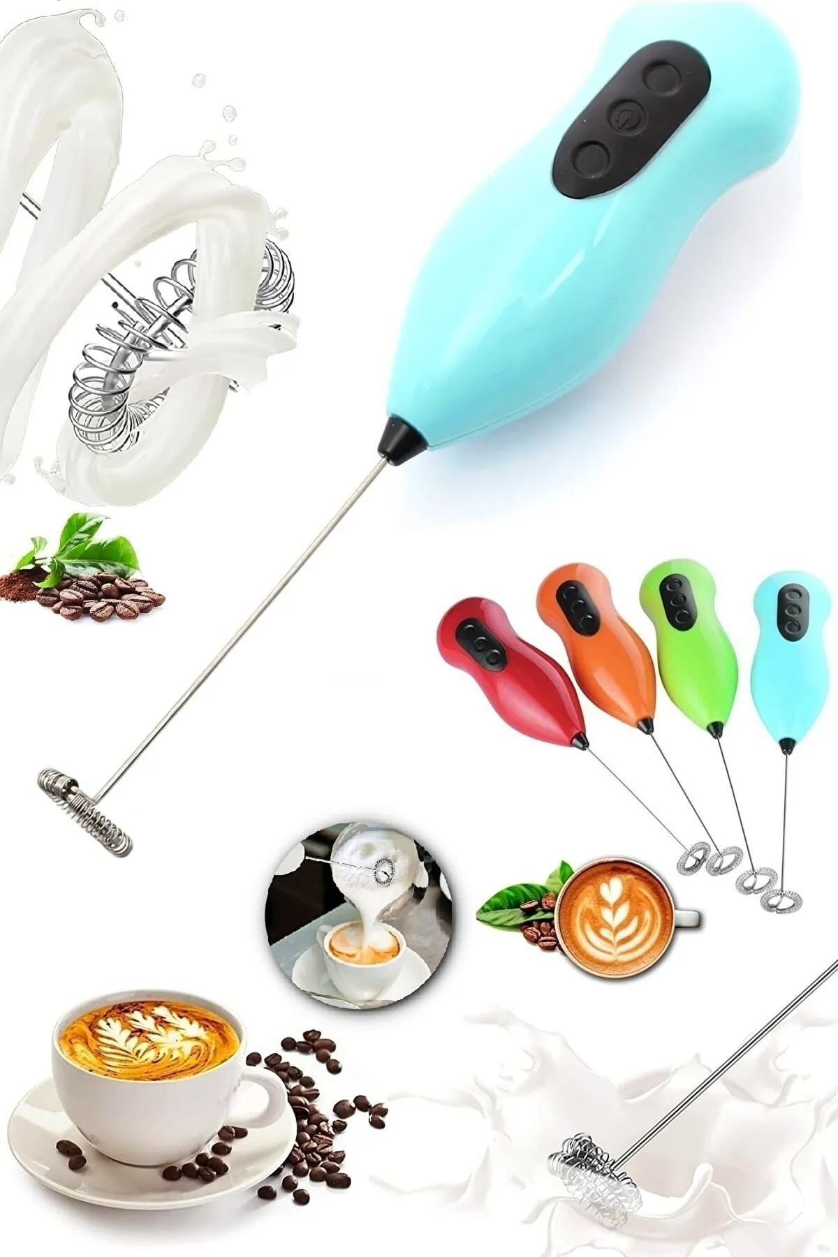 Mini Mixer Kahve Süt Köpürtücü Karıştırıcı Cappucino Mikser - Pra
