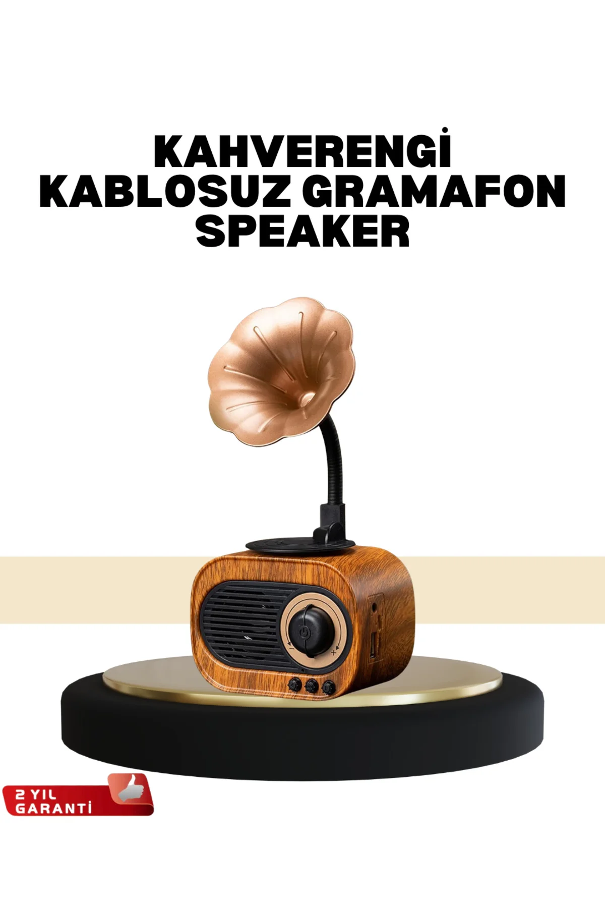 Mini Nostaljik Bluetooth Hoparlör FM Radyo 8 Saat Batarya